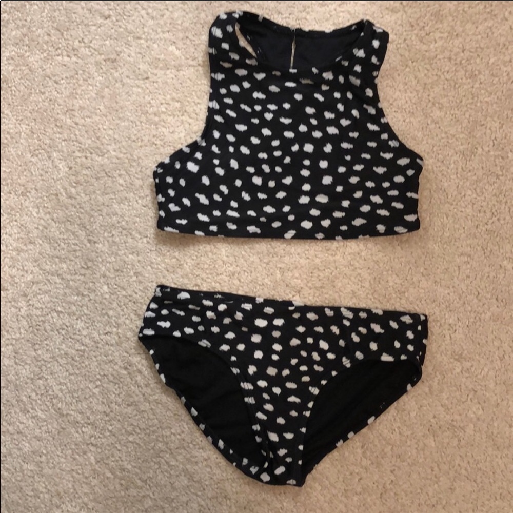 Gap Black and White Polka Dot Swim Suit
